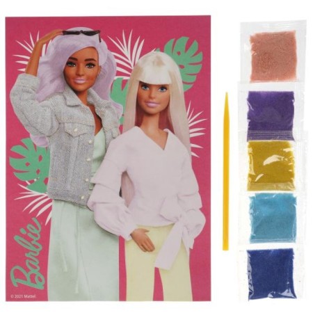 Set for children's creativity "Barbie" Flooding of sand, 17 × 23 cm-1