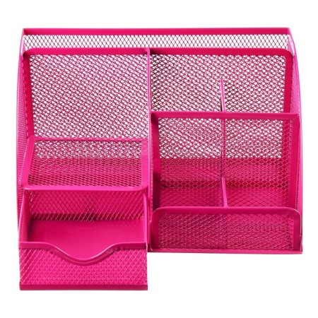 Chancellery trifle stand 7 departments, mesh metal, pink-8