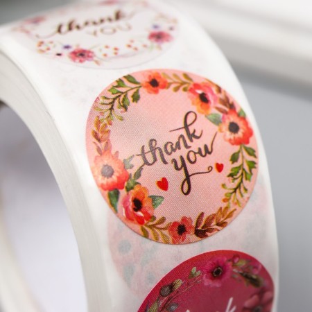 Stick Paper "Flower" d = 2.5 cm 500 pcs in a roll 3x6.5x6.5 cm-3