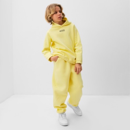 Kids (hoodies, trousers) minku: Basic Line Kids, Oversize, yellow color, height 164-9