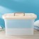 Storage container with a lid Ricco, 10 l, 35.5 × 23.5 × 19 cm, beige color
