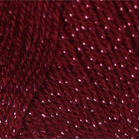 Yarn "SAL SIM" 95% acrylic, 5% metallic 460m/100g (57 burgundy)