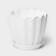 Pot for flowers with a chrysanthemum pallet, 3.4 l, d = 19 cm, h = 18 cm, white color