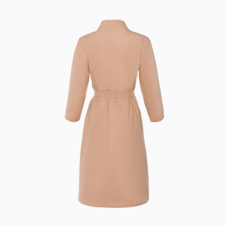 Women's waffle robe and I am 3/4 sleeve, size 50-52, beige, 100% cotton, 200g/m2-8