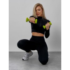 Спортивный костюм женский, размер 42, цвет чёрный