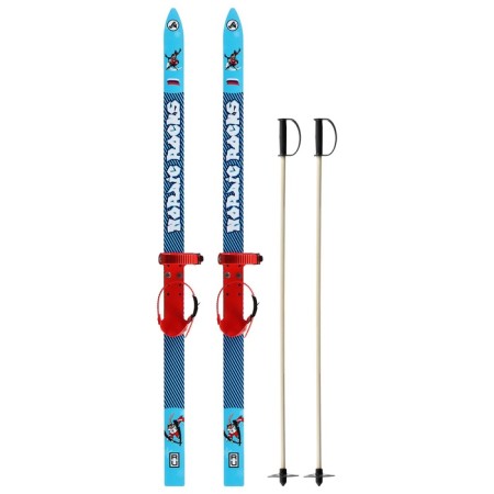 Ski -adolescent kit: skiing 120 cm, sticks 90 cm, color mix-8