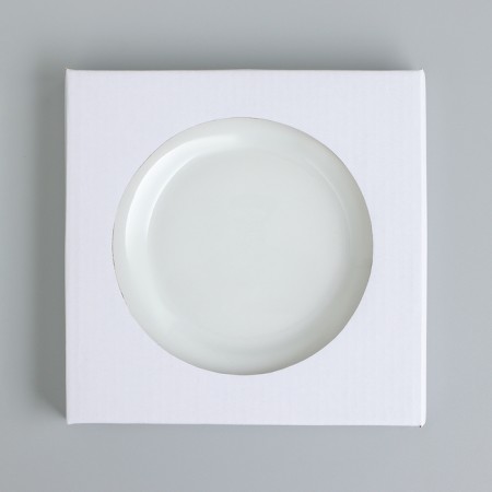 The plate is white, ceramic, dined d = 15 cm-4