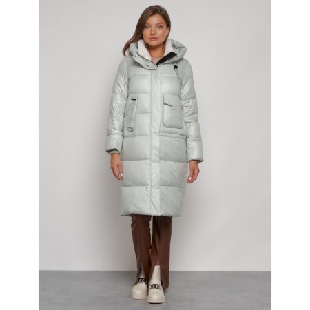 Coat insulated winter female, size 50, color light green
