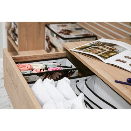 Organizer for storing linen “Astra”, 8 cells, 28 × 14 × 10 cm, brown color-5
