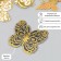 Butterflies cardboard double wings "openwork with gold" set 12 pcs h = 4-10 cm on magnet