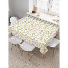 Tables on the table “Eggs on Easter”, rectangular, Saten, size 145x180 cm