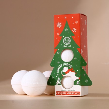 Set of bath bombs Ural Lab "Happy New Year", 3x120 g