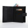 Male purse on 3 in 1 button, department for car documents, passports, black color