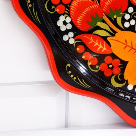 Pancake plate, Khokhloma D-30-1