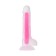 Phalloimitator, glowing in the dark, silicone, transparent pink, 18 cm