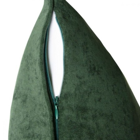 Decorative pillowcase "Tina", size 45x45 cm, emerald color-1
