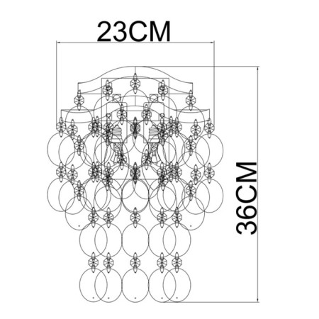 Wall lamp Arte Lamp Pipirima A4065AP-2SG, E14, 2x40 W, 23x12x36 cm, golden-3