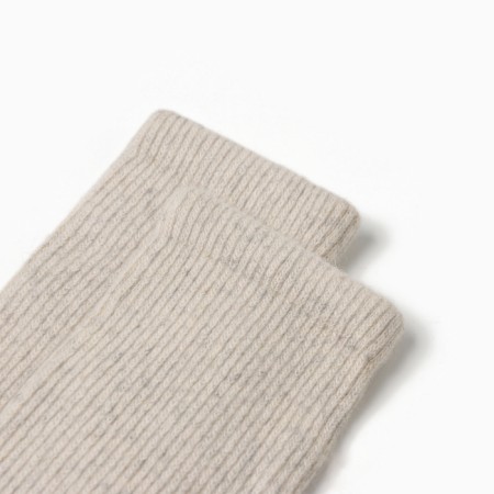 Women's hetras from Mongolian wool, white color-1