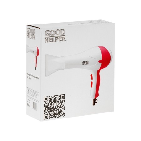 Hoodhelper HD-1601, 1600 W, 2 speeds, 2 temperature conditions, white-pink-6