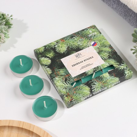 A set of tea candles of aromatic "coniferous needle", 9 pieces