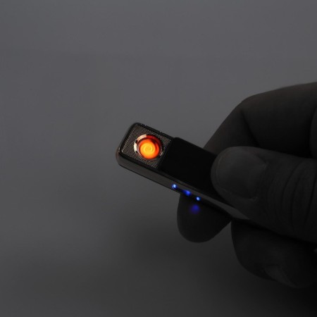Electronic lighter, spiral, USB, 7 x 13 cm, black-2