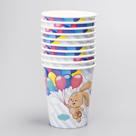 A single -single -paper glass "Bunny with balls", 250 ml-2
