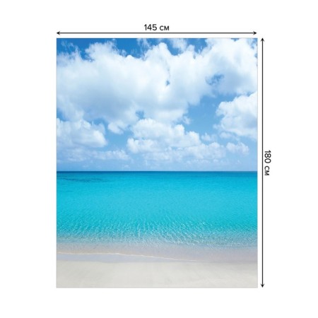 The tablecloth “between the sky and the sea”, rectangular, Saten, size 145x180 cm-1