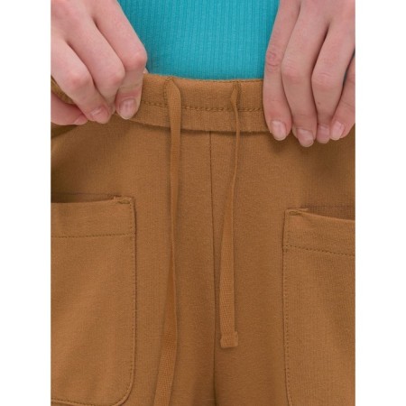 Pants for girls, height 128 cm, brown color-3