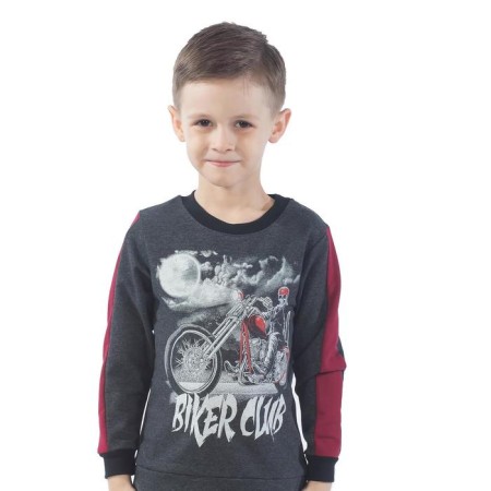 Svitshot for Biker Club boys, height 128 cm, color anthracite-4
