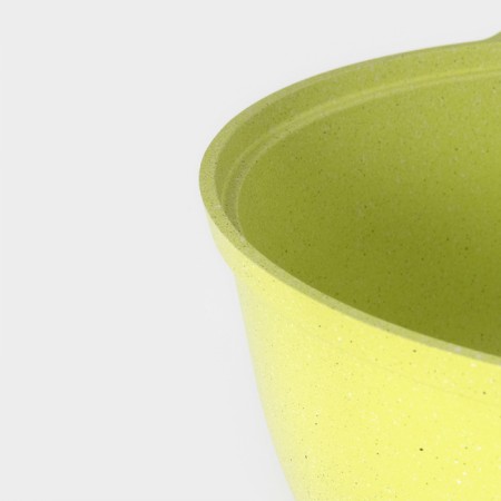 Trendy Style, 4 liters, glass cover, anti -stick coating, green color-2