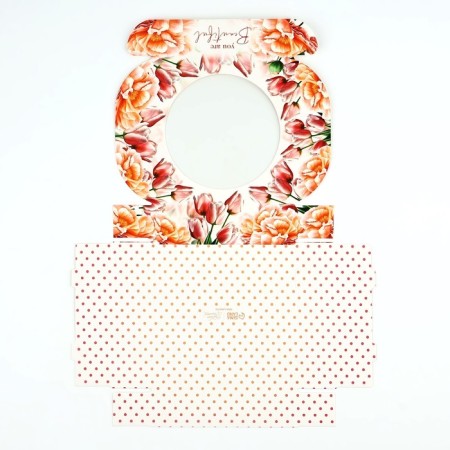 Box for Makarun with low sides "Tulips", 11 x 11 x 3 cm-5