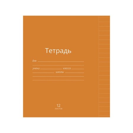 Notebook of 12 sheets in the line monophonic calligrata "Classic bright", cover coated paper, varnish, OFSET block, mix-3