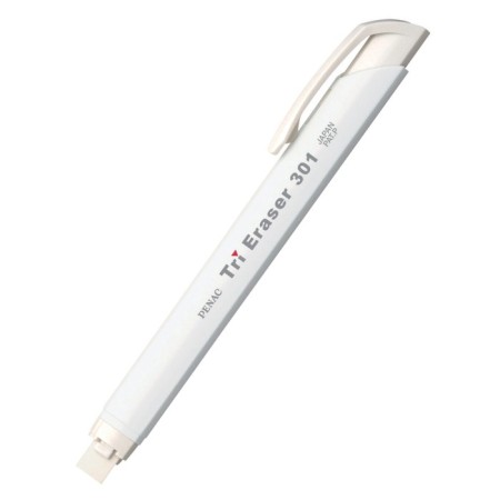 Eraser with Penac Tri Eraser holder, drawn up, white case-2