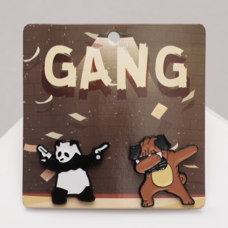 Set of icons (2 pcs.) "Bandits", colored in ferrous metal-1
