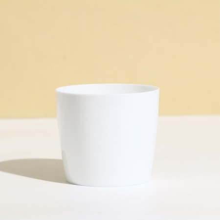 Flower pot, d = 10 cm, 0.5 l, plastic, white-5