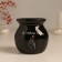 Aroma lamp ceramics "I love myself" black 7.2x7.2x7.8 cm
