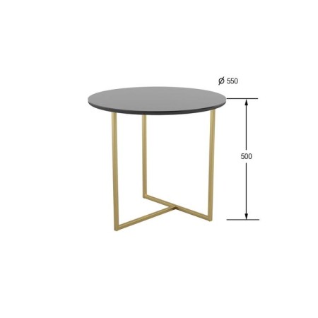 Coffee table "Albano Glass", 550 × 550 × 500 mm, black color Lacobel-2