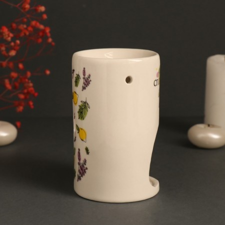 Aroma lamp ceramics "Formula of calm" White 7.2x7.2x11.6 cm-4