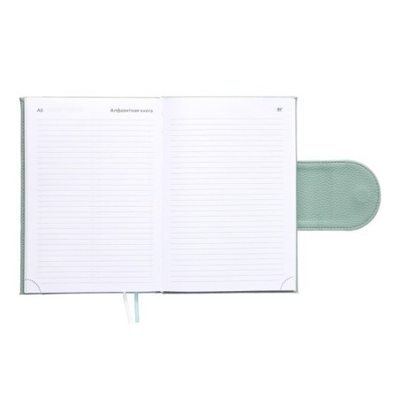 Leduced A5 Diary, 160 sheets, Devente.Contea, firm cover of artificial leather with foam rubber, block 70 g/m2, turquoise-12