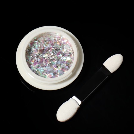 Nail rubbing, with an applicator, the color of the northern lights-3