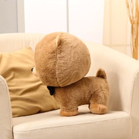 Soft toy "Dog in a butterfly", 40 cm, brown color-4