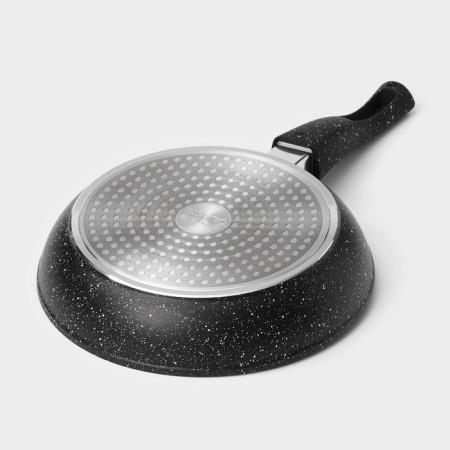 Fogging pan Magistro Dark, D = 22 cm, removable handle Soft-Touch, anti-stick coating, induction, black color-8