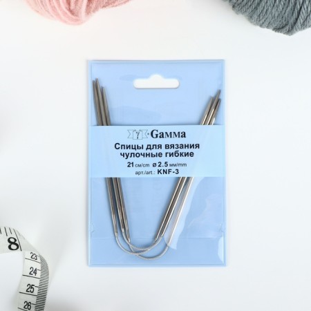 Knitting knitting needles, hitchful, d = 2.5 mm, 21 cm, 3 pcs-2