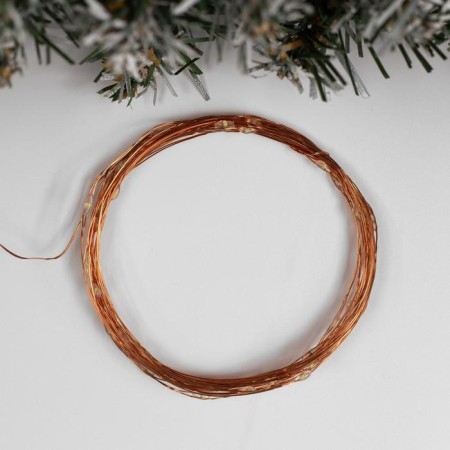 Garland "thread" 5 m Rosa, IP20, copper thread, 50 LED, white glow, USB-1
