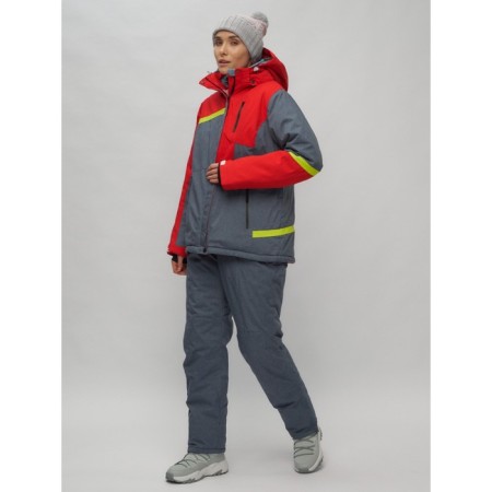 Ski suit female, size 58, red color-1