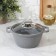 Pan, 1 l, glass cover, d = 18 cm, h = 9 cm, anti -stick coating, color light marble