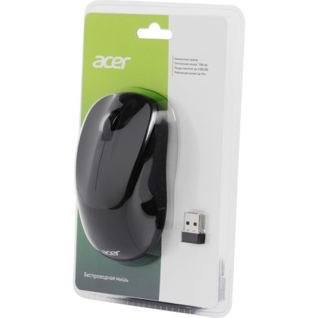 Acer OMR302 Black Optical Mouse (1200DPI) Wireless USB (3but)-7