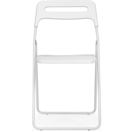 Fold plastic stool, metal/plastic, white 43x46x81 cm-1