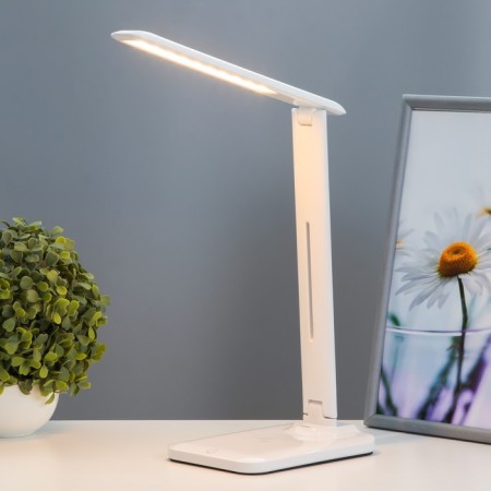 Light table lamp LED 6W 3000-6000K USB AKB White 12x17x33 cm Risalux-1