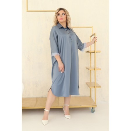 Women's dress, size 60, gray color-11
